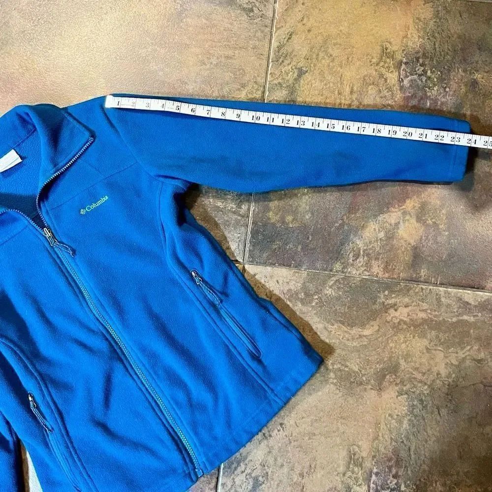 Columbia Turquoise Zip Up Cardigan Jacket Small - Picture 6 of 13
